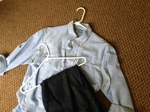 Dark denim paired with another shade of blue, the OCBD. 