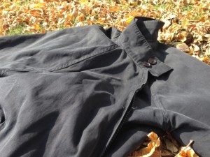 Not quite warm enough for a lighter-weight Harrington jacket, but not quite full-on winter yet. 