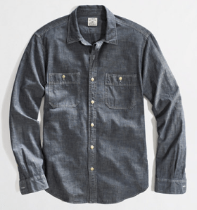 Workwear details and rough cold-weather texture. 