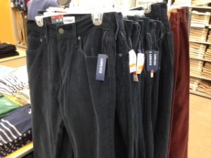 Corduroys on sale at Old Navy. 