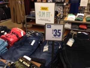 Dark denim. Low price. 