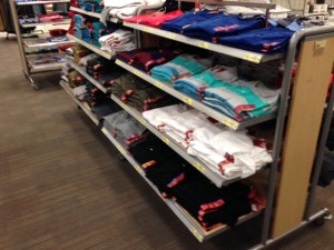 A look at some of Target's shirt selection. 