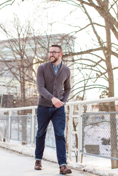 Changing up the winter routine with a newer outer layer. Jeans by Scotch and Soda. Shirt by J. Crew. Watch by Invicta. Boots by Stafford Camlin. All photos by Khoa Nguyen.
