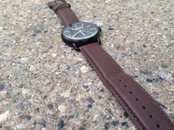 The Stuhrling Original Classic Ascot Agent. With brown leather and a black dial.