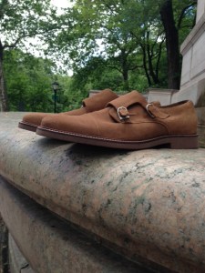 Banana Republic's Ryan Monk Strap in brown suede. 