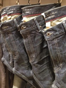 The 'vintage straight' fit, as seen in-store. 