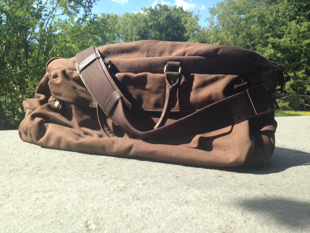 The Navali Stowaway Weekender bag in Carafe.