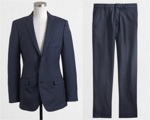 In a classic color like navy, this J. Crew Factory suit is worth the extra money.