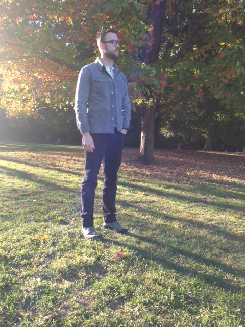 Jacket by Gustin. Henley by Frank and Oak. Jeans by American Apparel. Boots by Palladium. Photo credit: Liz Todd.