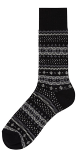 A rustic pattern (for your feet) that brings to mind heavy Nordic influences. 