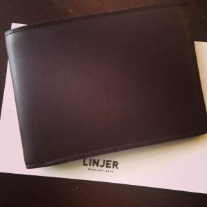 A beautiful leather billfold in mocha from Linjer — read on for details on how to enter! 