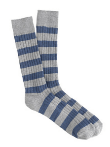 The ribbed texture and simple stripes on these socks go a long way toward their versatility.