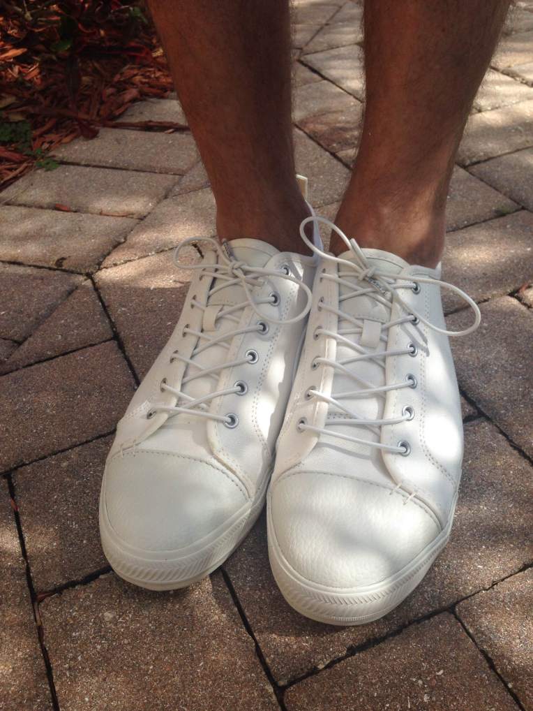 Crisp white sneakers, and not a sock in site. More great no-show sock options are below. White Wilson Sneakers by GREATS Brand. 