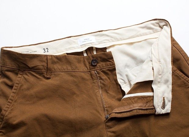 The Standard Issue Utility Chino from Apolis. A rich caramel color, modern fit and attention to detail make these worth the higher price point.