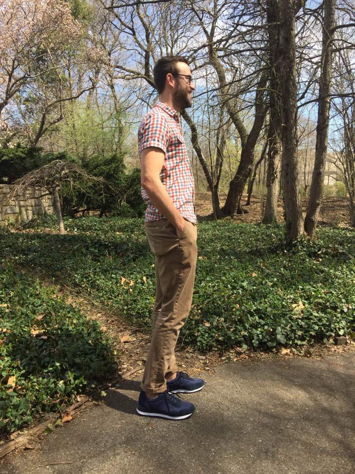 Getting out and about in Brooklyn with a versatile, casual shoe. 