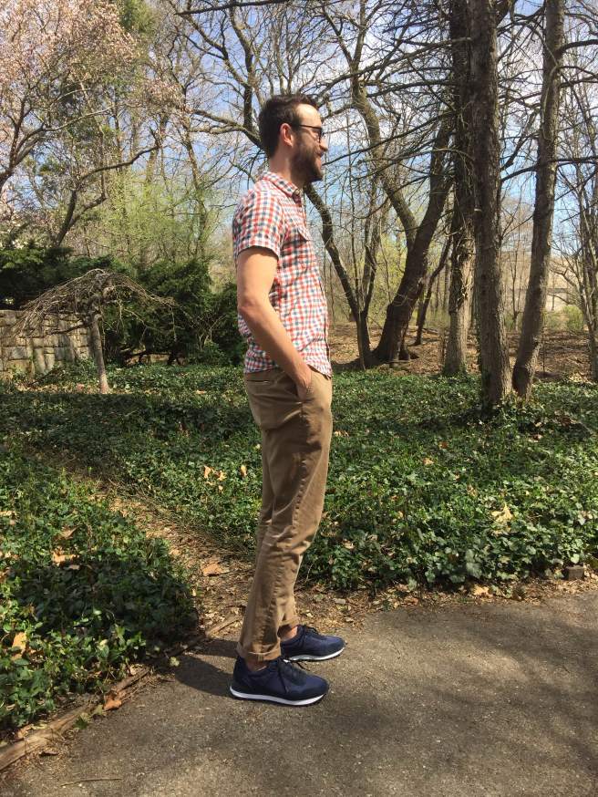 Getting out and about in Brooklyn with a versatile, casual shoe. 