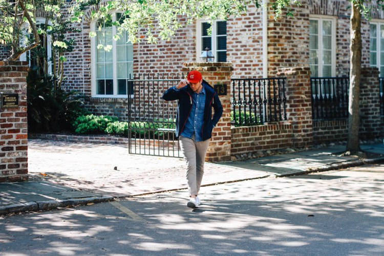 Kirk Chambers rocking a spring style get-up in Charleston.