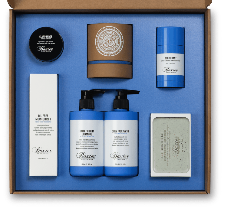 An inside look at one of the brand's most comprehensive kits -- the Best of Baxter box. Photo courtesy of Baxter of California.