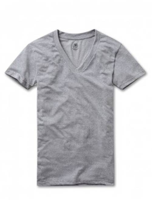 The Retro Fit Tri-Blend Heather Grey V-neck -- just one of several excellent undershirt options from RibbedTee.