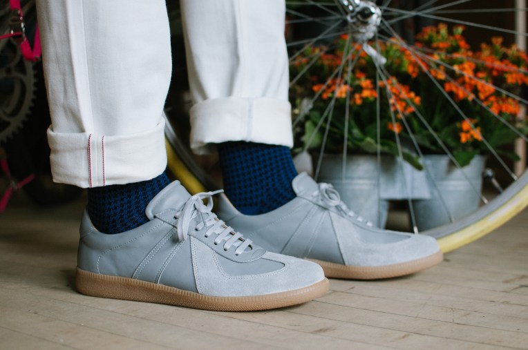 The brand's relatively understated styles add a nice touch of color to any outfit. Photo courtesy of American Trench.