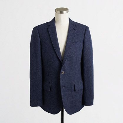 A four-season shade of navy merged with suede elbow patches for fall and winter.