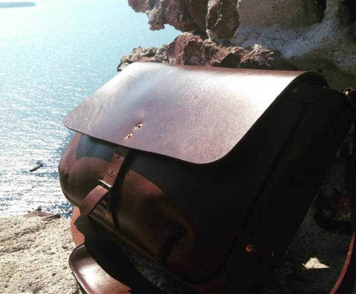 Fit for the hills of Greece and the NYC commute, too: the Slim Mailbag from Satchel & Page.