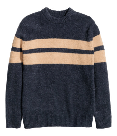 Two bold chest stripes and a deep navy color helped this sweater land at No. 2 on this list.