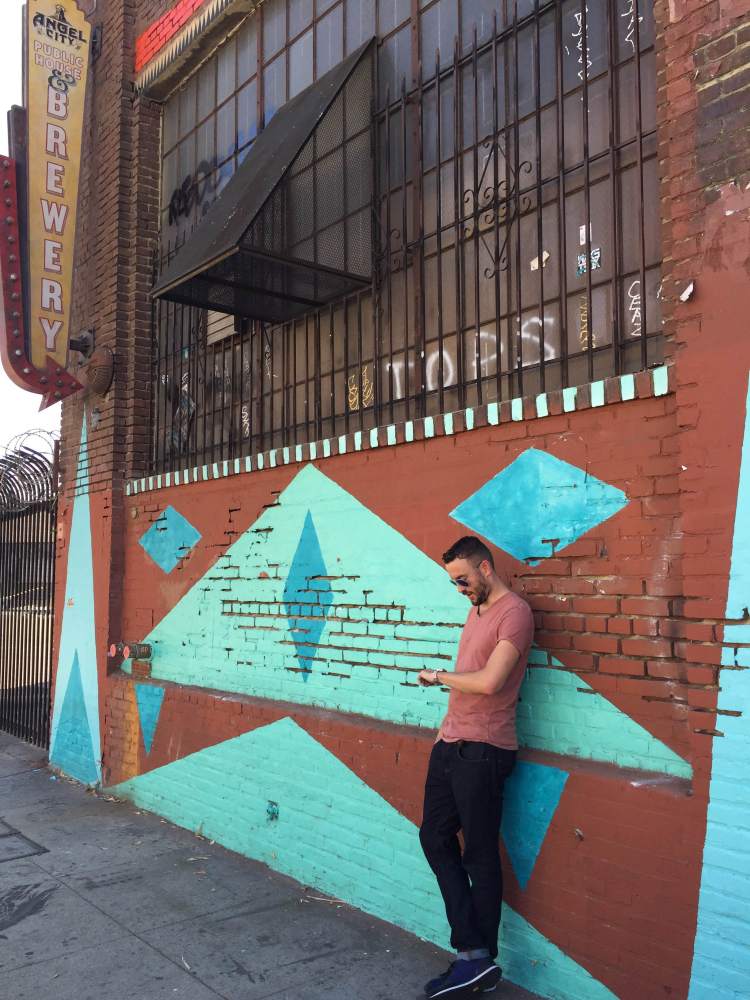 Spending some more time outside Angel City Brewing before sampling some terrific beers.