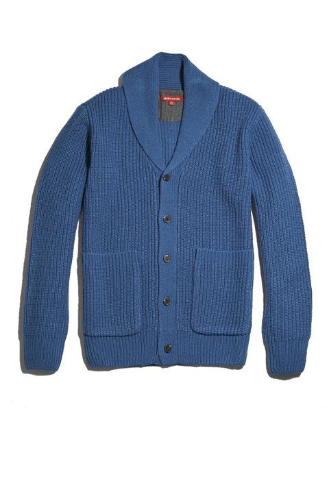 If Heather Grey isn't your speed, the Fisherman Cardigan also comes in what the brand calls Medium Blue.