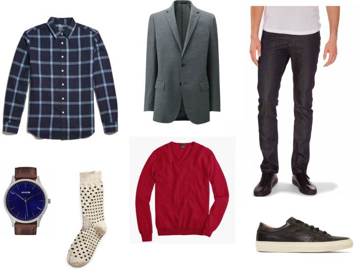 An updated take on the blazer-and-jeans combo.