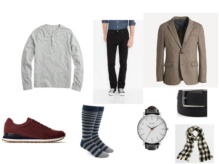 Taking black denim and making it the centerpiece of a high-low style combo.