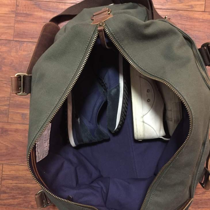 Enough space for two pairs of sneakers side-by-side (plus gear not shown).