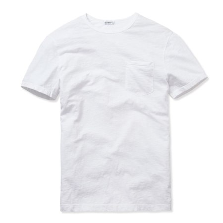 Just a white T-shirt? Think again. Slub cotton and a modern fit upgrade this Buck Mason number.