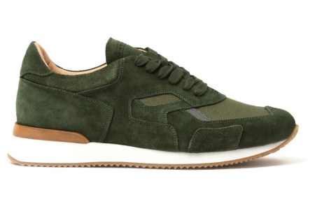 A vintage runner-style silhouette updated with premium Italian materials. 