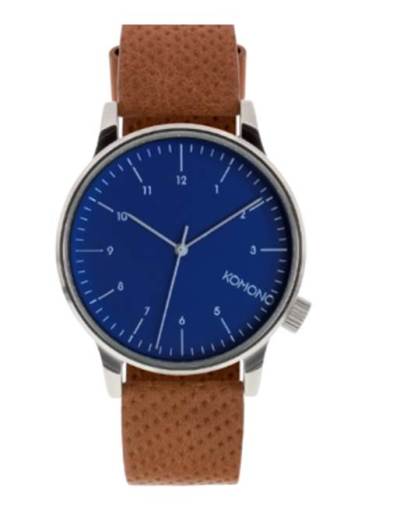 The cognac strap, blue dial and silver dial markings are a pretty pleasing combo that should work well in this outfit.