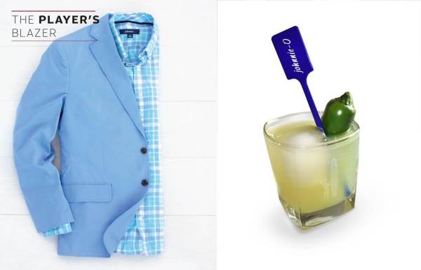 One blazer plus one beverage = a solid and stylish kick-off to Masters weekend.