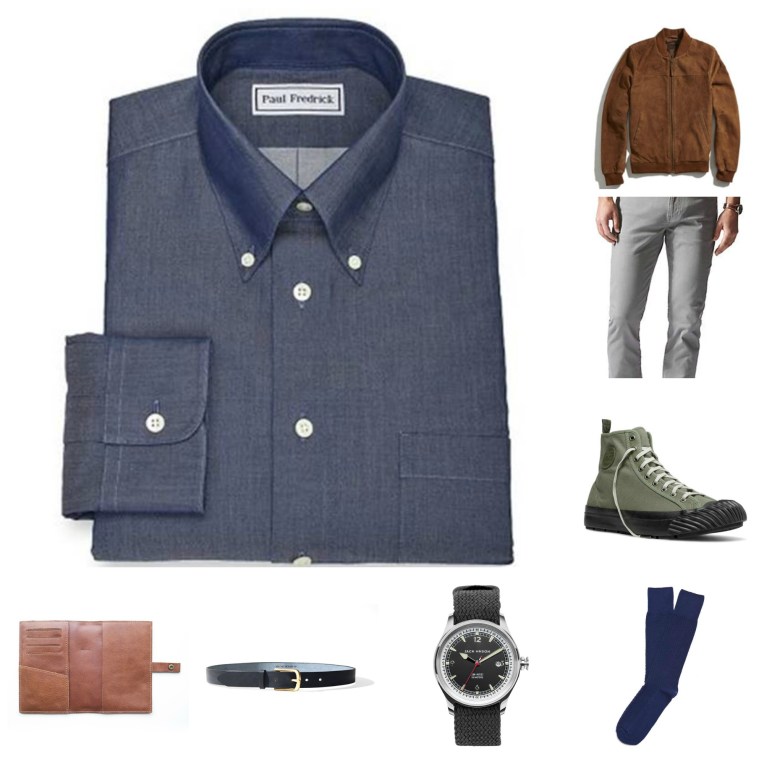 Part casual, part classic and all wearable -- taking a denim shirt and mixing things up. 