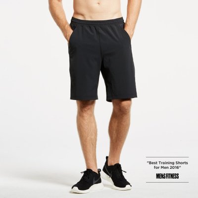 A simple pair of shorts that's drawn acclaim from publications like Men's Fitness (as you can see in that photo). 