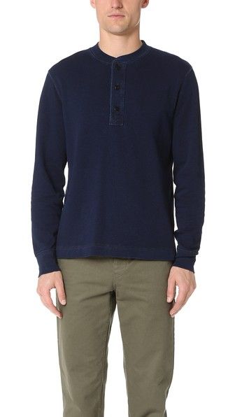 Part sweatshirt and part henley -- but there's really no wrong way to wear this Alex Mill piece. 