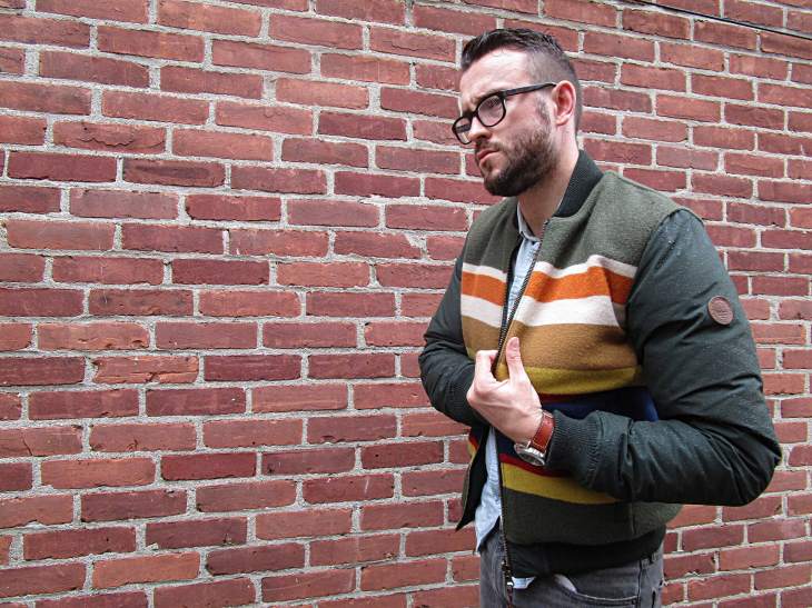 Looking through the rain to Friday night's Local Natives show in Providence. 1936 Skyliner Jacket from the Eddie Bauer x Pendleton collab. Light Wash Denim Shirt by JACHS NY. 505C Denim by Levi's. Waterbury Chrono from the Timex x Red Wing Heritage collab. Glasses by Frameri. 