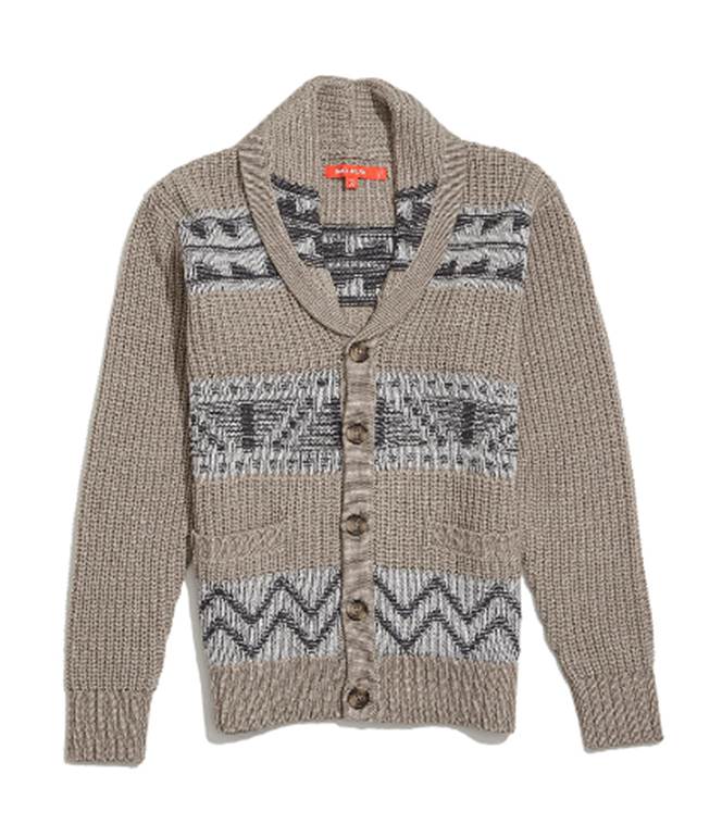 A neutral base livened up with a visually interesting Fair Isle pattern.