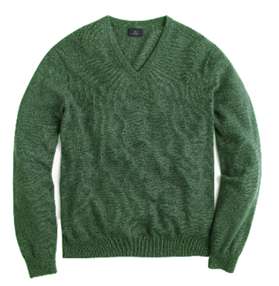 A slightly unexpected color that plays nicely off the blue shirt and grey wool suit. 