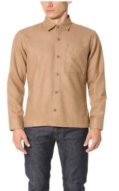 A unique fabric, yet this shirt-jacket still has nicely versatile styling potential. 