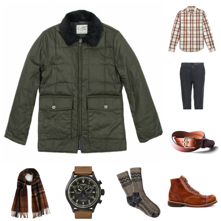A mixture of rugged and refined pieces for winter layering. 