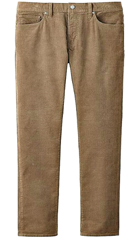 The comfort and warmth of sweatpants with the tapered cut of versatile corduroys. 