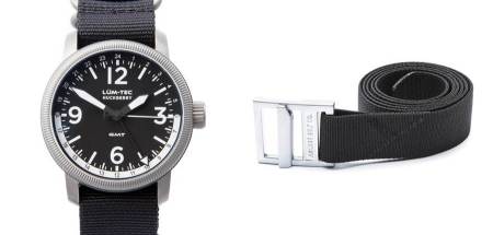 A handsome-as-heck watch and a tough belt -- the best you can do during a blizzard. 
