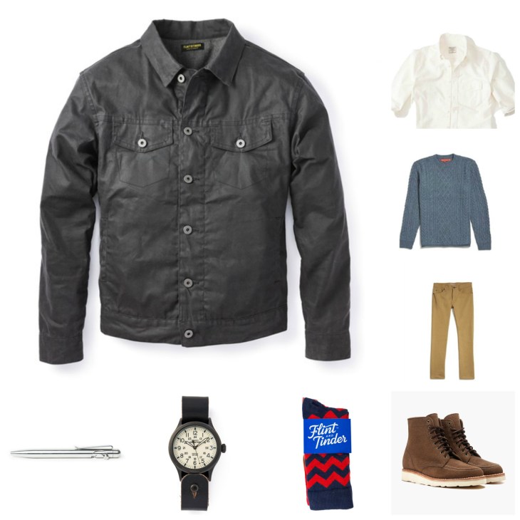 Mixing a heritage-quality jacket with a bit of rock-ready edge -- and classic menswear essentials, to boot. 