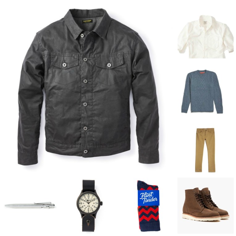 Mixing a heritage-quality jacket with a bit of rock-ready edge -- and classic menswear essentials, to boot.
