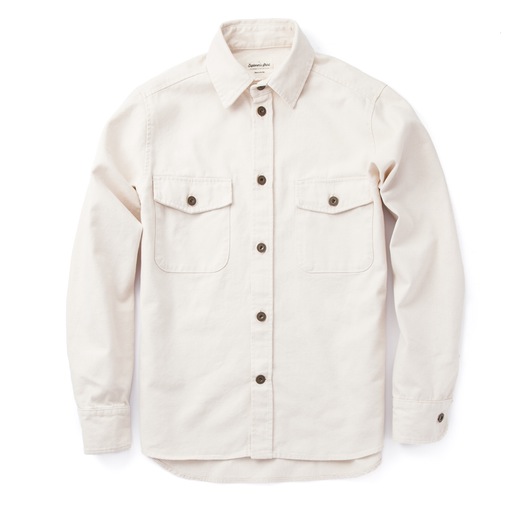 Tough brass buttons, a clean fit and sturdy fabric make this shirt a winner. 