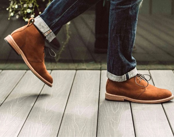 Mens 8 Taylor Stitch Chukka Boot Brown Tumbled Sedona Ankle Vibram Leather Mens 8 Taylor Stitch Chukka Boot Brown Tumbled Sedona Ankle  main image 4